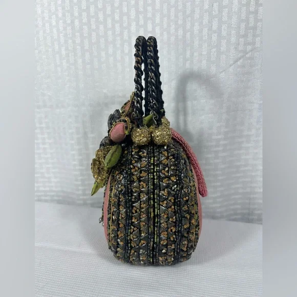 Mary Frances Beaded Floral Mini Handbag Purse - Picture 4 of 12